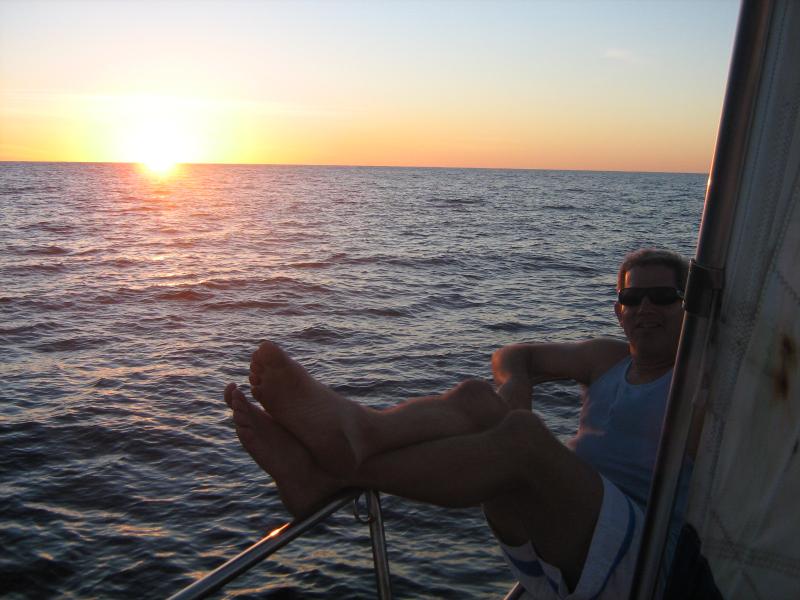 Scott sailing on the Tasman Sea