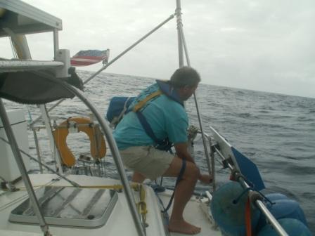 Making repairs on the Coral Sea